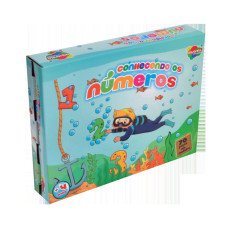 Jogo Conhecendo Os Números 70 Pçs 108 Aquarela Brinquedos  