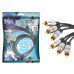 Cabo Rca 3 x 3 Rca Plug Metal Fitz-A6 3M 018-0751 Pix