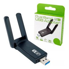 Adaptador Wireless Usb 1300Mbps Dual Band Caixa Verde