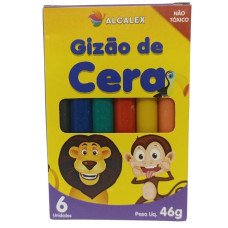 Giz de Cera 6 Cores 301 Alcalex