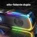 Caixa de Som Preta RGB USB para PC e Notebook N-169B Aula