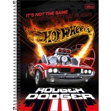 Caderno 80 Folhas 1 Matéria Capa Dura Hot Wheels Tilibra