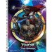 Caderno 80 Folhas 1 Matéria Capa Dura Thor Amor e Trovão Tilibra