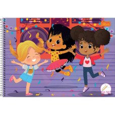 Caderno Meia Pauta Espiral Capa Dura Feminino Tilibra