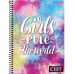 Caderno Universitário 80 Folhas 1x1 Capa Dura Cliff Feminino