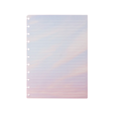 Refil Folhas Pautadas para Caderno de Disco Médio 40fls Crepúsculo Adox