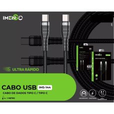 Cabo Usb-C Para Usb-C Preto 1M 60W Ims-144 Imenso