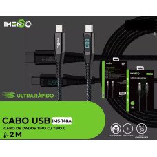 Cabo Usb-C Para Usb-C Preto 2M 60W Ims-148A Imenso