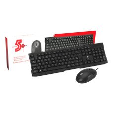 Teclado e Mouse USB Office Preto KC-500 5+