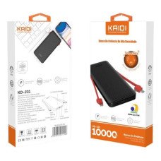 Power Bank 10000Mah Kd-231 Kaidi Preto
