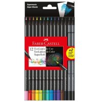 Lápis de Cor 12 Cores Ecolapis  Supersoft + 2 Lápis 12.0712SOFT Faber Castell