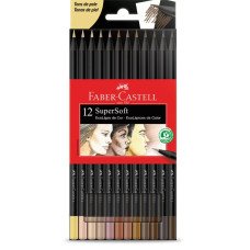 Lápis de Cor 12 Cores Tons Pele Ecolapis Supersoft 120712SOFTTP Faber Castell