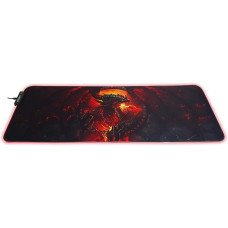 Mouse Pad Gamer Rgb 800x300x4mm Com Estampa Do Dragão Mp-Led3080 Exbom