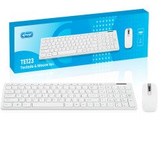 Teclado e Mouse Slim Sem Fio Usb Te123 Knup