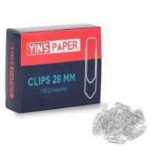 Clips Galvanizado 28mm C/100 Yin's Paper