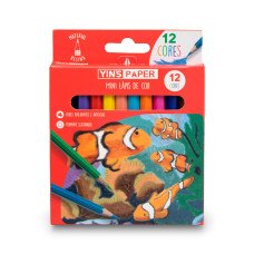 Lápis de Cor Escolar Mini 12 und YP7814  Yin's Paper