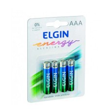 Pilha AAA Alcalina com 4 82155 Elgin