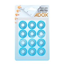 Discos 2,6cm para Caderno Azul Claro Pia-0115 12 unidades Adox 