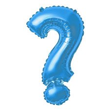 Balão Metalizado Azul Ponto de Interrogação ? 40' 100cm 8454 Make+