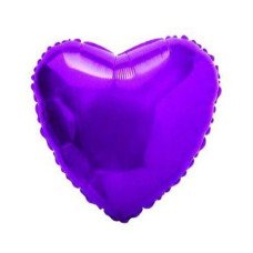 Balão Metalizado Coração Roxo 18' 45cm 8632 Make+