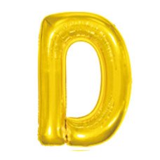 Balão Metalizado Dourado Letra D 40' 100cm 8269 Make+