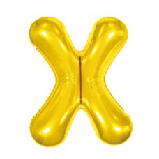 Balão Metalizado Dourado Letra X 40' 100cm 8289 Make+