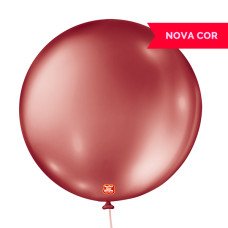 Balão Nº5 Metalizado Vermelho com 25un São Roque