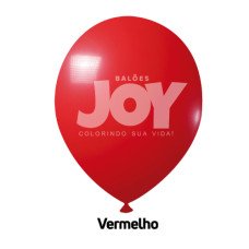 Balão Nº7 Liso Premium Vermelho com 50un Joy 