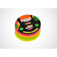 Bloco Post it 45x45mm Colorido Round Neon BA4502  200fls BRW