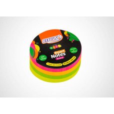 Bloco Post it 45x45mm Colorido Round Neon BA4502  200fls BRW