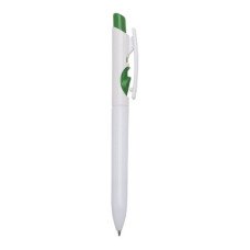 Caneta para Personalizar Branco com Verde 10 unidades