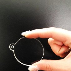 Chaveiro Acrílico Redondo com Aba 5cm com 10 unidades