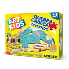 Jogo Quebra Cabeça Divertido Elefante 40019 Acrilex