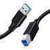 Cabo USB 3.0 AM x BM 1.8m Preto 600036 Kolke