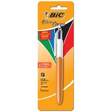 Caneta Esferográfica 4 Cores Fina 0.8mm Bic