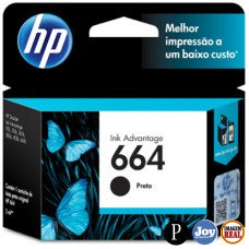 Cartucho HP 664 Preto Original 2 ml (F6V29AB) para HP Deskjet 2136 2676 3636 3776 4676