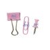 Kit Escritório Pequeno Rosa Clips Prendedor e Alfinete VMP