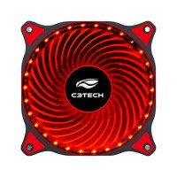 Cooler para Gabinete 120x120x25 30 Leds Vermelho F7-L130RD C3 Tech