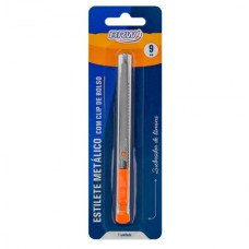 Estilete Metálico Estreito 9mm ES0902 BRW