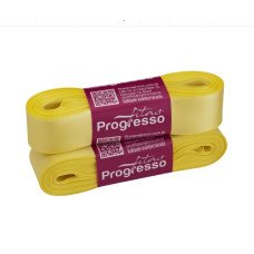 Fita de Cetim Nº 5 22mm Amarelo Canário 10 metros Progresso