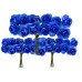 Mini Flor de Papel Azul Escuro com 36 unidades