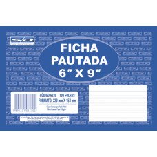 Ficha Pautada 229x153mm com 100 Folhas 6230 São Domingos