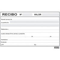 Recibo Comercial Com Canhoto 140x89mm São Domingos