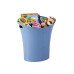 Lixeira 08 Litros Azul Pastel 330x250x330mm 10150013 Waleu