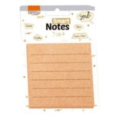 Bloco de anotações adesivo pautado de 76x76mm 50 FLS Kraft