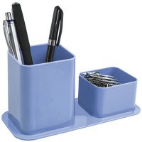 Porta canetas e clips azul claro Dello