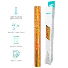 Foil Holográfico Dourado 30cm x 3 Metros Mimo