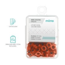 Ilhós 4,5mm Laranja com 50un Mimo Creating