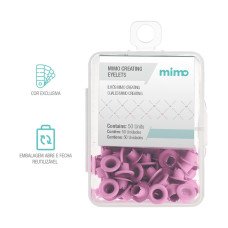 Ilhós 4,5mm Rosa Candy com 50un Mimo Creating