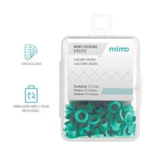 Ilhós 4,5mm Verde Menta com 50un Mimo Creating